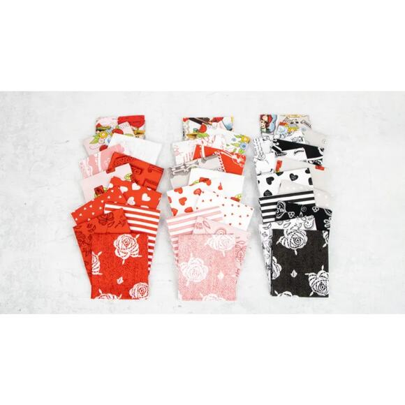 Riley Blake Fabrics Be Mine Valentine Fat Quarter Bundle 34 Piece 100% Cotton - Picture 6 of 8